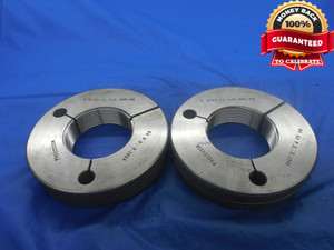 2 7/32 11 1/2 UNS 2A THREAD RING GAGES 2.2187 11.5 GO NO GO PDS= 2.1604 & 2.1542