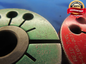 .531 32 NS 2 THREAD RING GAGES .5312 17/32 GO NO GO P.D.'S = .5107 & .5066