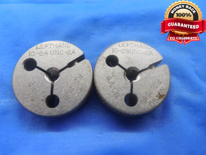 10 24 UNC 2A LEFT HAND THREAD RING GAGES #10 .190 GO NO GO PD'S = .1619 & .1586
