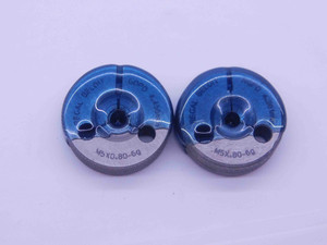 M5 X .8 6g METRIC THREAD RING GAGES 5 0.8 GO NO GO P.D.'S = 4.456 & 4.361 CHECK - DW2117SAC
