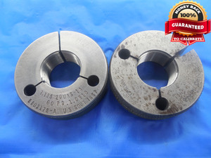 1 1/8 20 UNS 1A THREAD RING GAGES 1.125 GO NO GO P.D.'S = 1.0910 & 1.0842 NS-1A