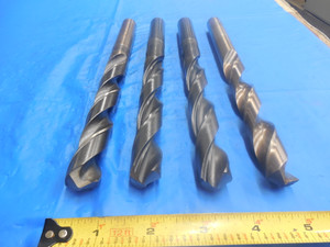 4PCS LOT OF MISCELLANEOUS USED STRAIGHT SHANK DRILL BITS VARIOUS SIZES & BRANDS