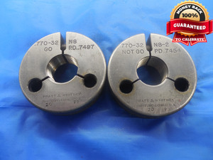 0.77 32 NS 2 THREAD RING GAGES .77 GO NO GO P.D.'S = .7497 & .7454 UNS-2 TOOL