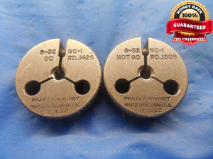 8 32 NC 1 THREAD RING GAGES #8 .164 GO NO GO P.D.'S = .1426 & .1388 UNC-1 TOOL