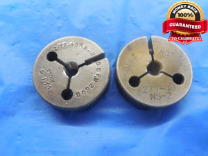0.277 40 NS 2 THREAD RING GAGES .277 GO NO GO P.D.'S = .2608 & .2575 UNS-2 TOOL