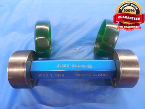 2.060 24 UNS 2B THREAD PLUG GAGE 2.06 GO NO GO P.D.'S = 2.0329 & 2.0389 NS-2B