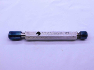 3/8 16 UNC 2B STI HELICOIL THREAD PLUG GAGE .375 GO NO GO P.D.'S = .4156 & .4203 - DW2585RD