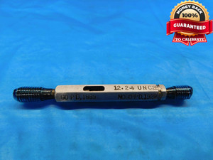 12 24 UNC 2B THREAD PLUG GAGE #12 .216 .2160 GO NO GO P.D.'S = .1889 & .1922 - DW2574RD