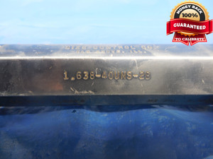 1.638 40 UNS 2B THREAD PLUG GAGE  GO NO GO P.D.'S = 1.6218 & 1.6274 NS-2B TOOL