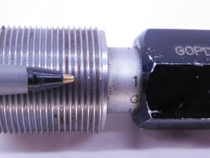 1" 20 UNEF 2B THREAD PLUG GAGE 1.0 1.00 1.000 GO NO GO P.D.'S = .9675 & .9734 - DW2663BU