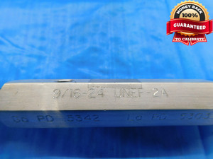 9/16 24 UNEF 2A SET THREAD PLUG GAGE .5625 GO NO GO P.D.'S = .5342 & .5303 CHECK - DW2716BU