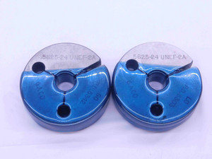 9/16 24 UNEF 2A THREAD RING GAGES .5625 GO NO GO P.D.'S = .5342 & .5303 CHECK - JF0812SLRL