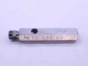 1/4 18 NPT L1 PIPE THREAD PLUG GAGE .25 .250 .2500 N.P.T. NATIONAL TAPER CHECK - 1418NPTL1P1