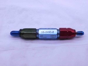 10 24 NC 2 THREAD PLUG GAGE #10 .190 .1900 GO NO GO P.D.'S = .1629 & .1662 UNC-2 - SD0264