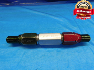 1/2 32 NS 2B THREAD PLUG GAGE .5 .50 .500 GO NO GO P.D.'S = .4797 & .4842 UNS-2B - DW2709BU