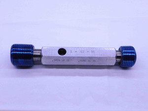 1" 12 UNF 3B THREAD PLUG GAGE 1.0 1.00 1.000 GO NO GO P.D.'S = .9459 & .9516 - DW2829RD