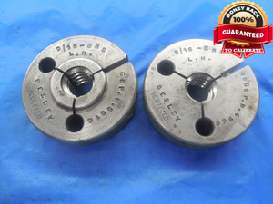 9/16 8 NS MODIFIED LEFT HAND THREAD RING GAGES .5625 GO NO GO PDS= .5016 & .4960