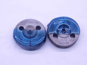 8 32 UNC 3A THREAD RING GAGES #8 .164 .1640 GO NO GO P.D.'S = .1437 & .1415 - DW2946RD