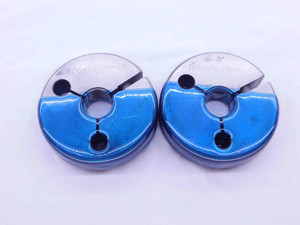 5/8 32 UN 2A THREAD RING GAGES .625 .6250 GO NO GO P.D.'S = .6036 & .6000 CHECK - DW2999RD
