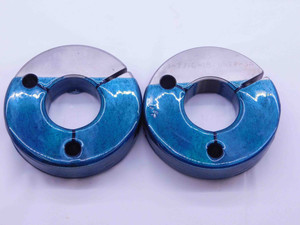 1 7/16 18 UNEF 3A THREAD RING GAGES 1.4375 GO NO GO P.D.'S = 1.4014 & 1.3977 - DW2995RD