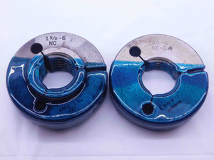 1 3/8 6 UNC 3A THREAD RING GAGES 1.375 1.3750 GO NO GO P.D.'S = 1.2667 & 1.2607 - DW3009RD