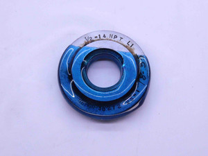1/2 14 NPT L1 PIPE THREAD RING GAGE .5 .50 .500 .5000 N.P.T. NATIONAL TAPER - 1214NPTL1R1