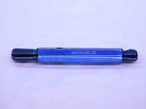 3/8 16 UNC 2B THREAD PLUG GAGE .375 .3750 GO NO GO P.D.'S = .3344 & .3401 CHECK - 38162BP2