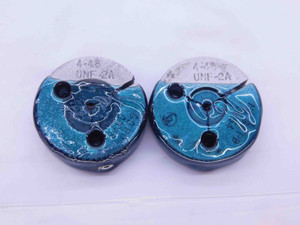 4 48 UNF 2A THREAD RING GAGES #4 .112 .1120 GO NO GO P.D.'S = .0978 & .0954 - DW3427RD