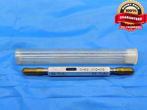 5 40 UNC 2B THREAD PLUG GAGE #5 .125 .1250 GO NO GO P.D.'S = .1088 & .1121 CHECK - DW4324BURL