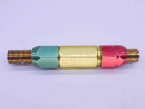M18 X 1.5 6H TiN COATED THREAD PLUG GAGE 18 GO NO GO P.D.'S = 17.026 & 17.216 - DW3560BU