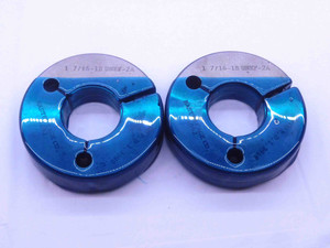 1 7/16 18 UNEF 2A THREAD RING GAGES 1.4375 GO NO GO P.D.'S = 1.3999 & 1.3949 - DW3566BU