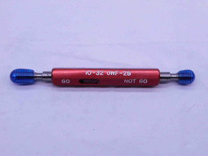 10 32 UNF 2B THREAD PLUG GAGE #10 .190 .1900 GO NO GO P.D.'S = .1697 & .1736 - DW3564BU
