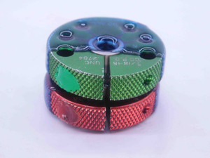 5/16 18 UNC 3A THREAD RING GAGES .3125 GO NO GO P.D.'S = .2764 & .2734 CHECK - DW3649RD
