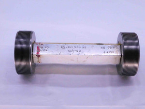 2 1/2 16 UNC 3B THREAD PLUG GAGE 2.5 2.50 GO NO GO P.D.'S = 2.4594 & 2.4648 - BM1312PPRL