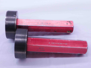 2 1/2 16 UN 3B THREAD PLUG GAGE 2.5 2.50 2.500 GO NO GO P.D.'S = 2.4594 & 2.4648 - BM1312PPRL