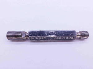 M16 X 1.5 6H METRIC THREAD PLUG GAGE 16 GO NO GO P.D.'S = 15.026 & 15.216 CHECK - M16156HP1