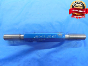 .550 32 UNS 2A SET THREAD PLUG GAGE .55 GO NO GO P.D.'S = .5287 & .5252 NS-2A - DW3780RD