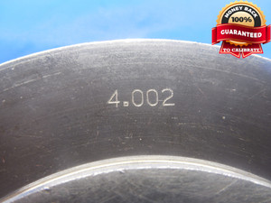 MODIFIED 4.0020 & 4.0080 PIN PLUG GAGE GO NO GO 4.0000 +.0020 OVERSIZE 4.0