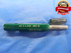 M10 X 1.5 6G METRIC SPECIAL SET THREAD PLUG GAGE 10.0 NO GO ONLY P.D. = 8.811 - DW3858BU