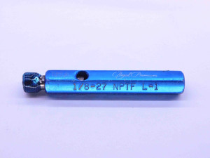 1/8 27 NPTF L1 PIPE THREAD PLUG GAGE .125 .1250 N.P.T.F. DRYSEAL TAPER CHECK - DW3880BU