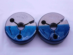 M14 X 1.5 6g METRIC THREAD RING GAGES 14 GO NO GO P.D.'S = 12.994 & 12.854 CHECK - M14156GR1