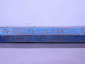1/4 28 UNF 3B LEFT HAND THREAD PLUG GAGE .25 GO NO GO P.D.'S = .2268 & .2300 - DT1377BURL
