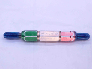 3/8 16 UNC 3B THREAD PLUG GAGE .375 .3750 GO NO GO P.D.'S = .3344 & .3387 CHECK - DW4194RD
