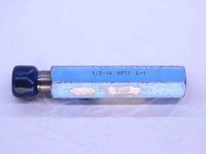 1/2 14 NPTF L1 3 STEP PIPE THREAD PLUG GAGE .5 .50 .500 .5000 N.P.T.F. DRYSEAL - DW4204RD