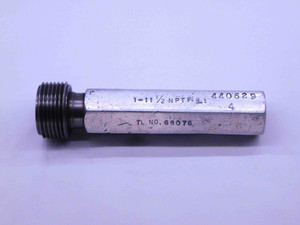 1" 11 1/2 NPTF L1 PIPE THREAD PLUG GAGE 1.0 1.00 1.000 1.0000 N.P.T.F. DRYSEAL - DW4201RD