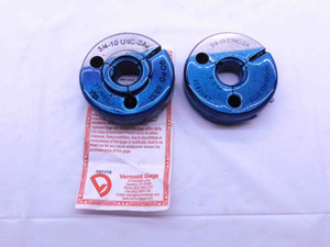 3/4 10 UNC 2A VERMONT THREAD RING GAGES .75 .750 GO NO GO P.D.'S = .6832 & .6773 - DW4336BU