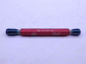 5/16 24 UNF 2B THREAD PLUG GAGE .3125 GO NO GO P.D.'S = .2854 & .2902 CHECK - 516242BP1