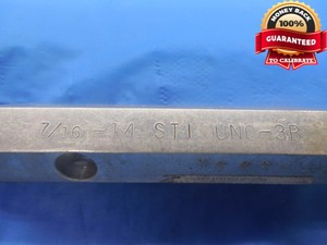 7/16 14 UNC 3B STI HELICOIL THREAD PLUG GAGE .4375 GO NO GO PD'S = .4839 & .4875 - DW4309RD