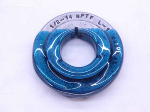 1/2 14 NPTF L1 PIPE THREAD RING GAGE .5 .50 .500 .5000 N.P.T.F. DRYSEAL TAPER - 1214NPTFL1R1
