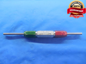 .1420 & .1480 PIN PLUG GAGE GO NO GO .1563 -.0143 UNDERSIZE 5/32 3.759 mm TOOL